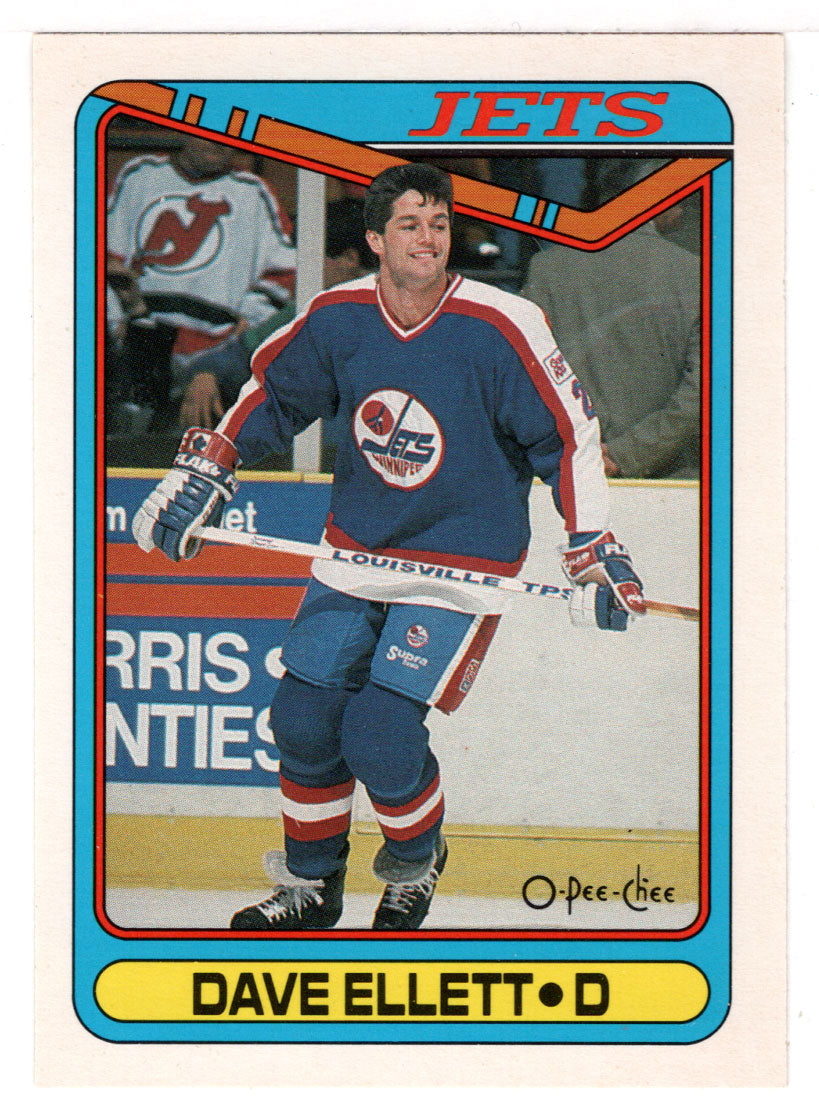 Dave Ellett - Winnipeg Jets (NHL Hockey Card) 1990-91 O-Pee-Chee # 104 Mint