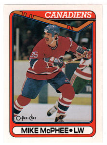 Mike McPhee - Montreal Canadiens (NHL Hockey Card) 1990-91 O-Pee-Chee # 137 Mint