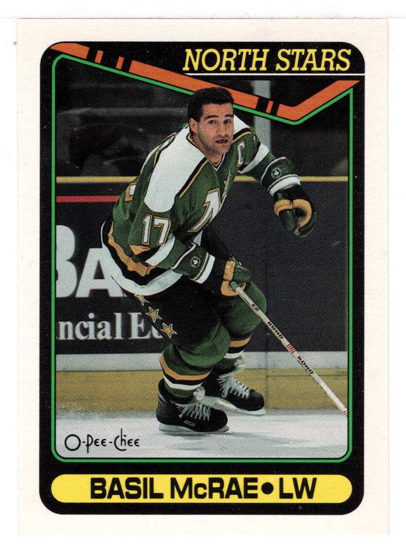 Basil McRae - Minnesota North Stars (NHL Hockey Card) 1990-91 O-Pee-Chee # 151 Mint