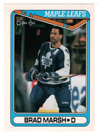 Brad Marsh - Toronto Maple Leafs (NHL Hockey Card) 1990-91 O-Pee-Chee # 155 Mint