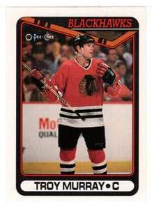 Troy Murray - Chicago Blackhawks (NHL Hockey Card) 1990-91 O-Pee-Chee # 160 Mint