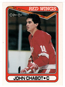 John Chabot - Detroit Red Wings (NHL Hockey Card) 1990-91 O-Pee-Chee # 163 Mint