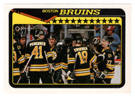 Boston Bruins - Team Stats (NHL Hockey Card) 1990-91 O-Pee-Chee # 165 Mint