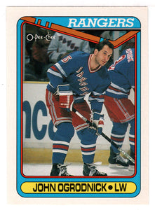 John Ogrodnick - New York Rangers (NHL Hockey Card) 1990-91 O-Pee-Chee # 174 Mint