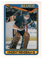 Vincent Riendeau RC - St. Louis Blues (NHL Hockey Card) 1990-91 O-Pee-Chee # 177 Mint