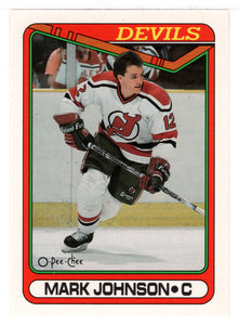 Mark Johnson - New Jersey Devils (NHL Hockey Card) 1990-91 O-Pee-Chee # 178 Mint