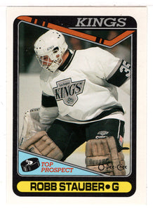 Robb Stauber RC - Los Angeles Kings (NHL Hockey Card) 1990-91 O-Pee-Chee # 181 Mint