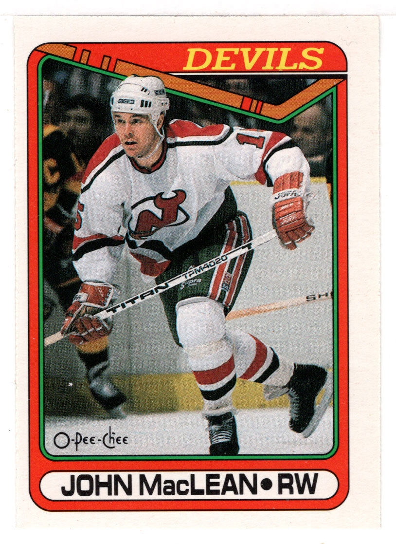 John MacLean - New Jersey Devils (NHL Hockey Card) 1990-91 O-Pee-Chee # 224 Mint