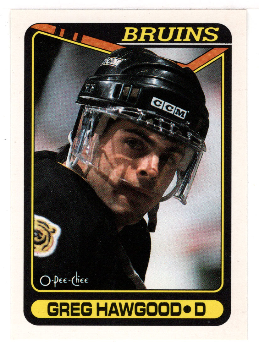 Greg Hawgood - Boston Bruins (NHL Hockey Card) 1990-91 O-Pee-Chee # 236 Mint