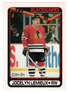 Jocelyn Lemieux RC - Chicago Blackhawks (NHL Hockey Card) 1990-91 O-Pee-Chee # 237 Mint