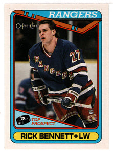 Rick Bennett RC - New York Rangers (NHL Hockey Card) 1990-91 O-Pee-Chee # 252 Mint