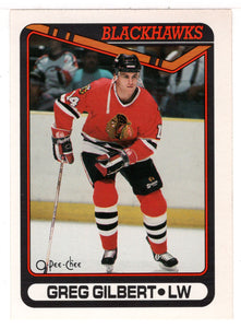 Greg Gilbert - Chicago Blackhawks (NHL Hockey Card) 1990-91 O-Pee-Chee # 255 Mint