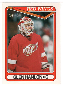 Glen Hanlon - Detroit Red Wings (NHL Hockey Card) 1990-91 O-Pee-Chee # 266 Mint