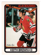 Keith Brown - Chicago Blackhawks (NHL Hockey Card) 1990-91 O-Pee-Chee # 276 Mint