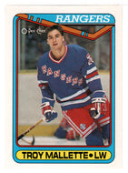 Troy Mallette RC - New York Rangers (NHL Hockey Card) 1990-91 O-Pee-Chee # 277 Mint