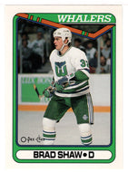 Brad Shaw RC - Hartford Whalers (NHL Hockey Card) 1990-91 O-Pee-Chee # 279 Mint