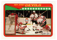 New Jersey Devils - Team Stats (NHL Hockey Card) 1990-91 O-Pee-Chee # 284 Mint