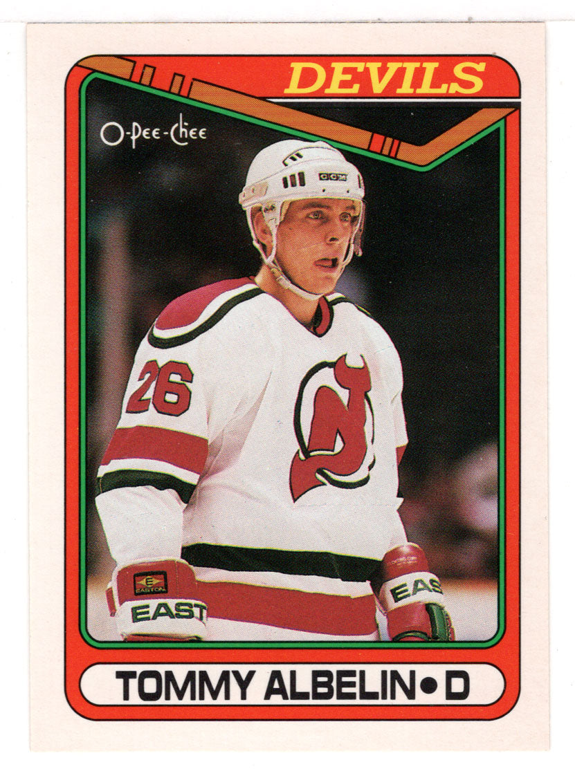 Tommy Albelin - New Jersey Devils (NHL Hockey Card) 1990-91 O-Pee-Chee # 323 Mint