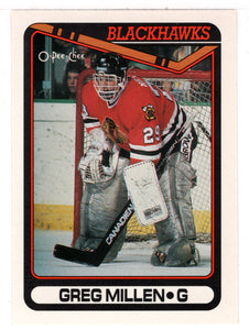 Greg Millen - Chicago Blackhawks (NHL Hockey Card) 1990-91 O-Pee-Chee # 335 Mint