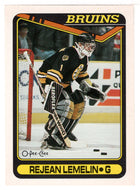 Rejean Lemelin - Boston Bruins (NHL Hockey Card) 1990-91 O-Pee-Chee # 343 Mint