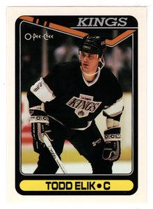 Todd Elik RC - Los Angeles Kings (NHL Hockey Card) 1990-91 O-Pee-Chee # 352 Mint