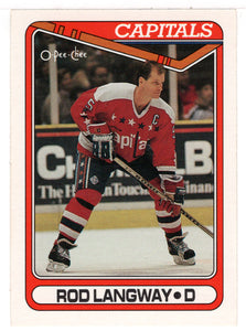 Rod Langway - Washington Capitals (NHL Hockey Card) 1990-91 O-Pee-Chee # 353 Mint