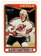 Alexei Kasatonov RC - New Jersey Devils (NHL Hockey Card) 1990-91 O-Pee-Chee # 358 Mint