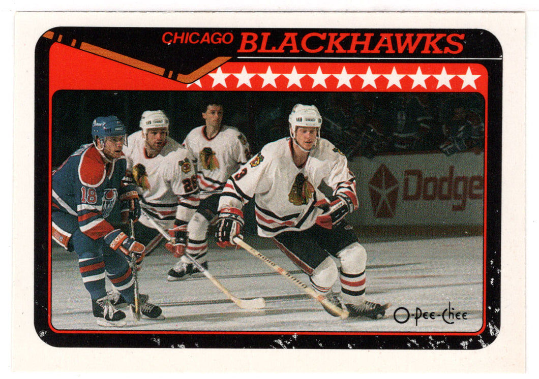 Chicago Blackhawks - Team Stats (NHL Hockey Card) 1990-91 O-Pee-Chee # 363 Mint