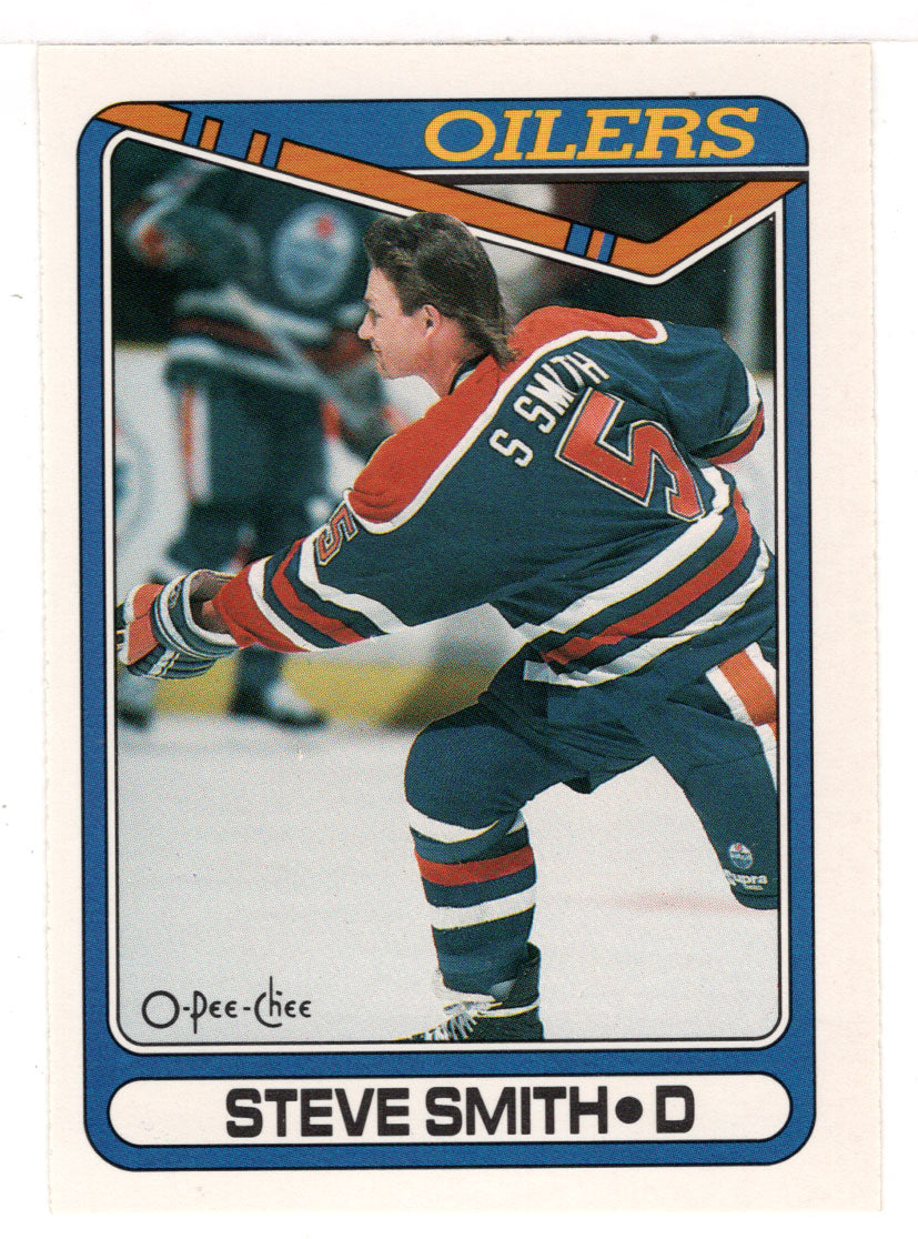 Steve Smith - Edmonton Oilers (NHL Hockey Card) 1990-91 O-Pee-Chee # 368 Mint