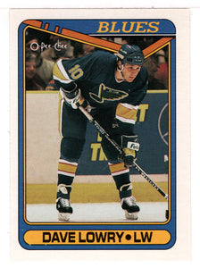 Dave Lowry RC - St. Louis Blues (NHL Hockey Card) 1990-91 O-Pee-Chee # 370 Mint