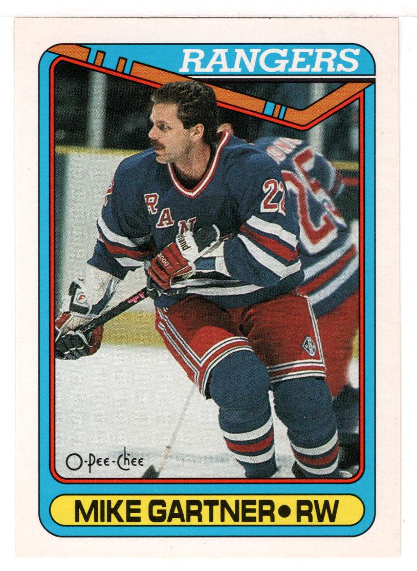 Mike Gartner - New York Rangers (NHL Hockey Card) 1990-91 O-Pee-Chee # 373 Mint