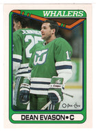 Dean Evason - Hartford Whalers (NHL Hockey Card) 1990-91 O-Pee-Chee # 376 Mint