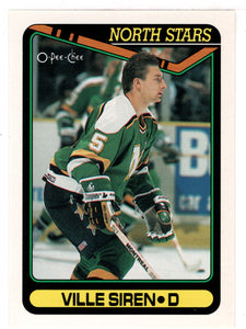 Ville Siren RC - Minnesota North Stars (NHL Hockey Card) 1990-91 O-Pee-Chee # 383 Mint