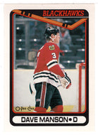 Dave Manson - Chicago Blackhawks (NHL Hockey Card) 1990-91 O-Pee-Chee # 397 Mint