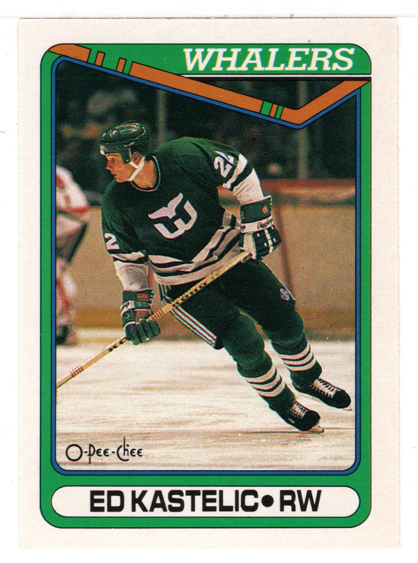 Ed Kastelic RC - Hartford Whalers (NHL Hockey Card) 1990-91 O-Pee-Chee # 404 Mint