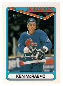 Ken McRae RC - Quebec Nordiques (NHL Hockey Card) 1990-91 O-Pee-Chee # 411 Mint