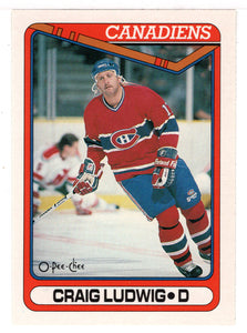 Craig Ludwig - Montreal Canadiens (NHL Hockey Card) 1990-91 O-Pee-Chee # 412 Mint