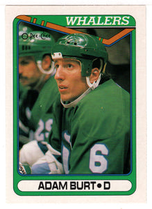 Adam Burt RC - Hartford Whalers (NHL Hockey Card) 1990-91 O-Pee-Chee # 431 Mint