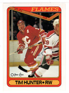 Tim Hunter RC - Calgary Flames (NHL Hockey Card) 1990-91 O-Pee-Chee # 434 Mint