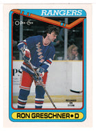 Ron Greschner - New York Rangers (NHL Hockey Card) 1990-91 O-Pee-Chee # 447 Mint
