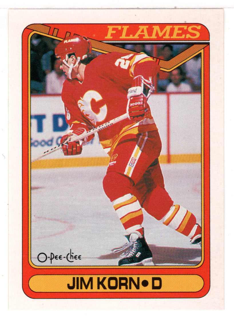 Jim Korn - Calgary Flames (NHL Hockey Card) 1990-91 O-Pee-Chee # 450 Mint