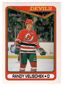 Randy Velischek - New Jersey Devils (NHL Hockey Card) 1990-91 O-Pee-Chee # 453 Mint