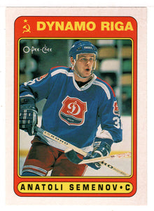 Anatoli Semenov - Dinamo Riga (NHL Hockey Card) 1990-91 O-Pee-Chee # 468 Mint