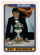Ray Bourque - Boston Bruins - Jack Norris Award Winner (NHL Hockey Card) 1990-91 O-Pee-Chee # 475 Mint