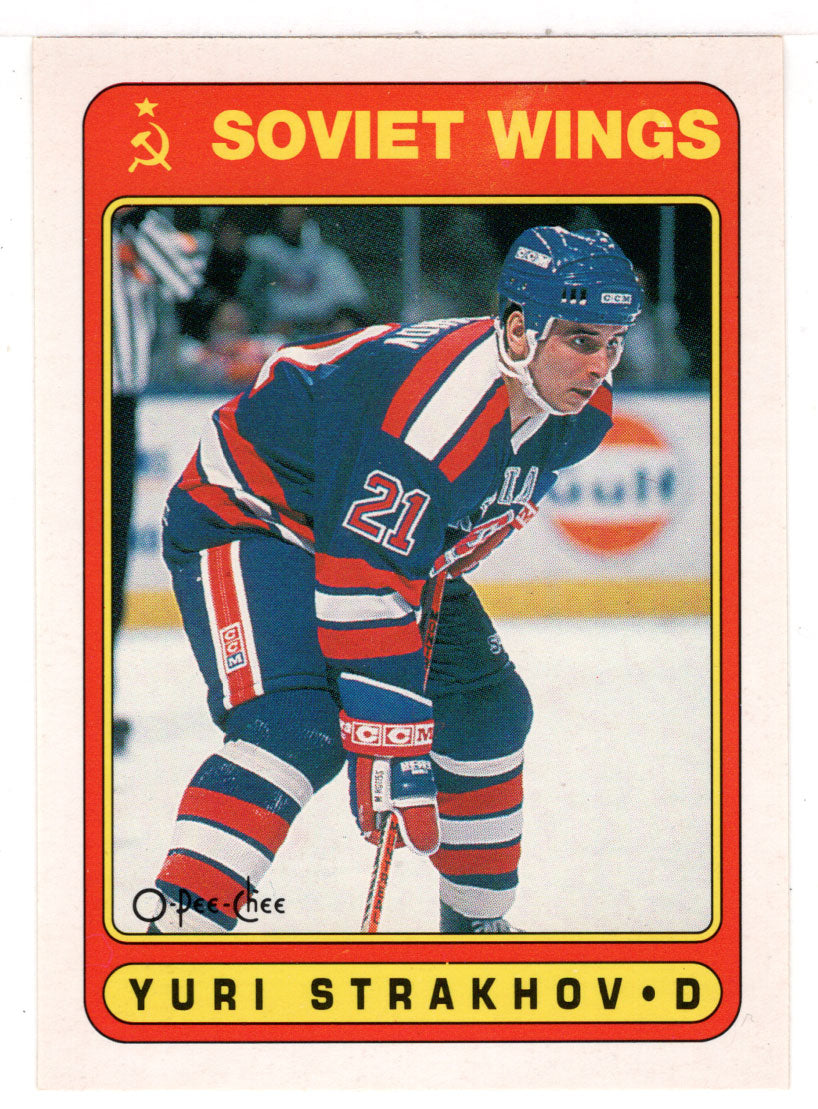 Yuri Strakhov RC - Soviet Wings (NHL Hockey Card) 1990-91 O-Pee-Chee # 484 Mint
