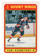 Yuri Kuznetsov RC - Soviet Wings (NHL Hockey Card) 1990-91 O-Pee-Chee # 489 Mint