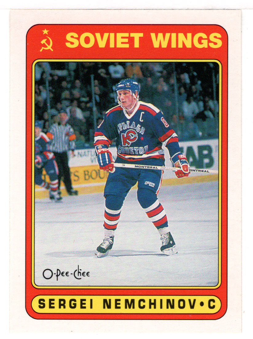 Sergei Nemchinov RC - Soviet Wings (NHL Hockey Card) 1990-91 O-Pee-Chee # 493 Mint