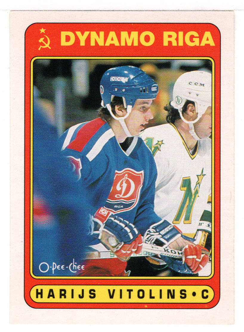 Harijs Vitolinsh RC - Dinamo Riga (NHL Hockey Card) 1990-91 O-Pee-Chee # 521 Mint