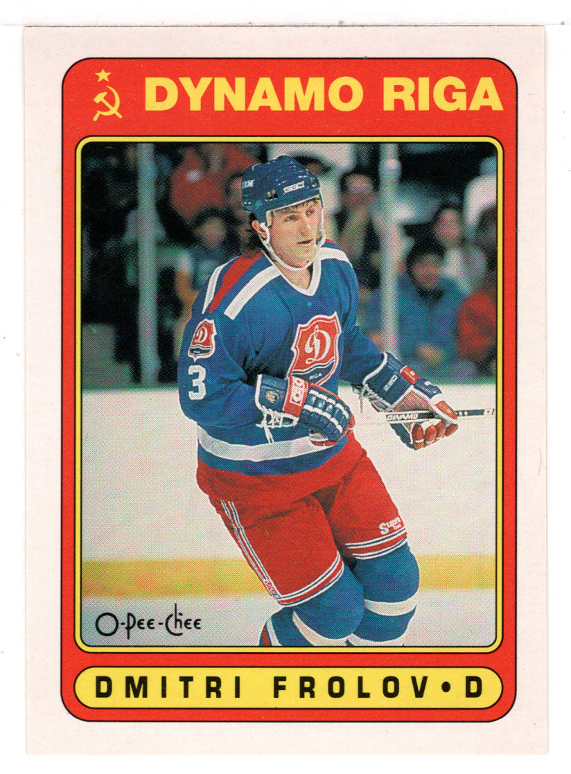 Dmitri Frolov RC - Dinamo Riga (NHL Hockey Card) 1990-91 O-Pee-Chee # 523 Mint