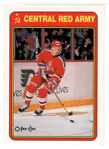 Evgeny Shastin (NHL Hockey Card) 1990-91 O-Pee-Chee Central Red Army # 6R Mint